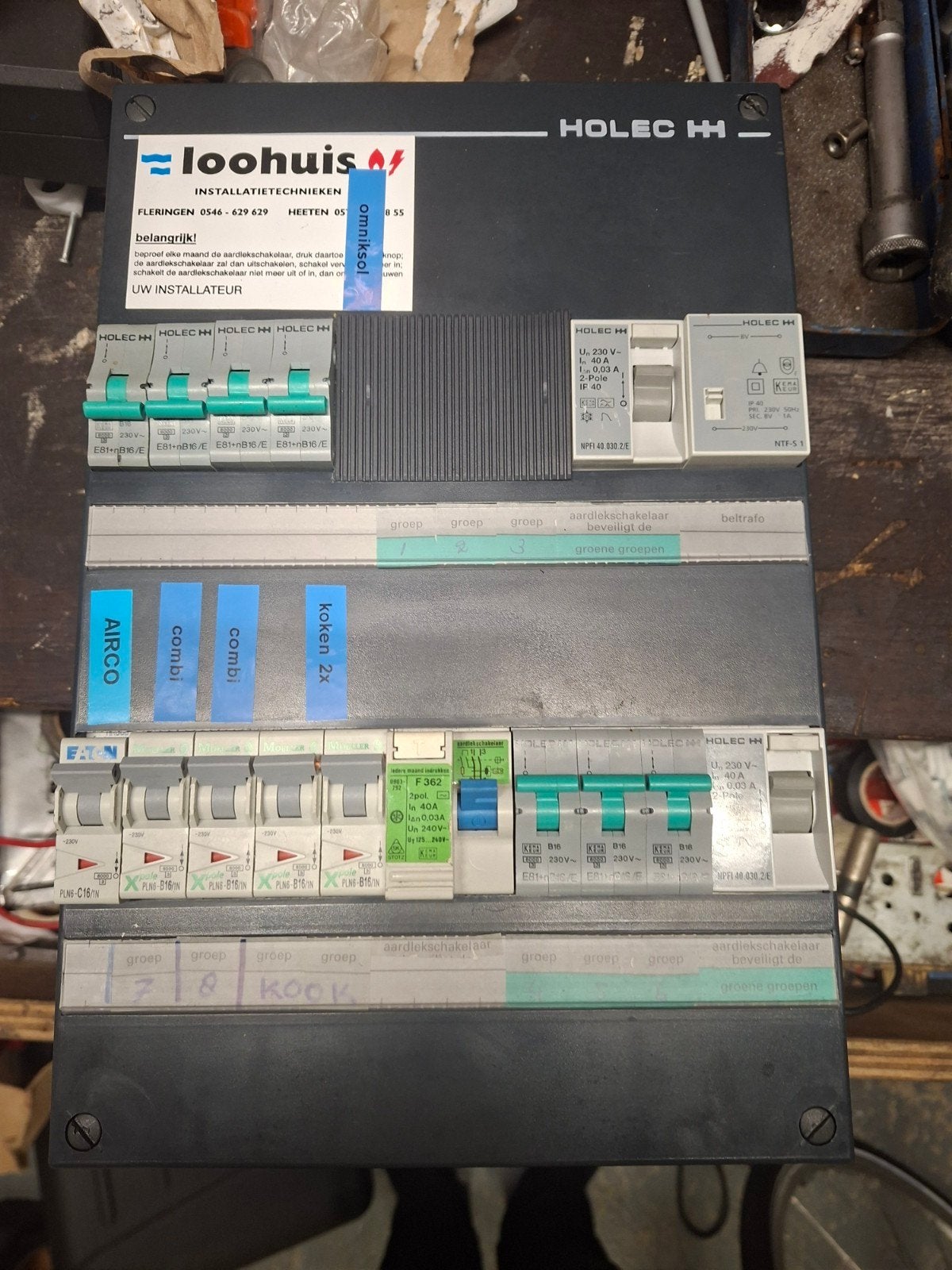 Holec Groepenkast 1 fase, Doe-het-zelf en Verbouw, Ophalen of Verzenden, Gebruikt, Overige merken, Groepenkast