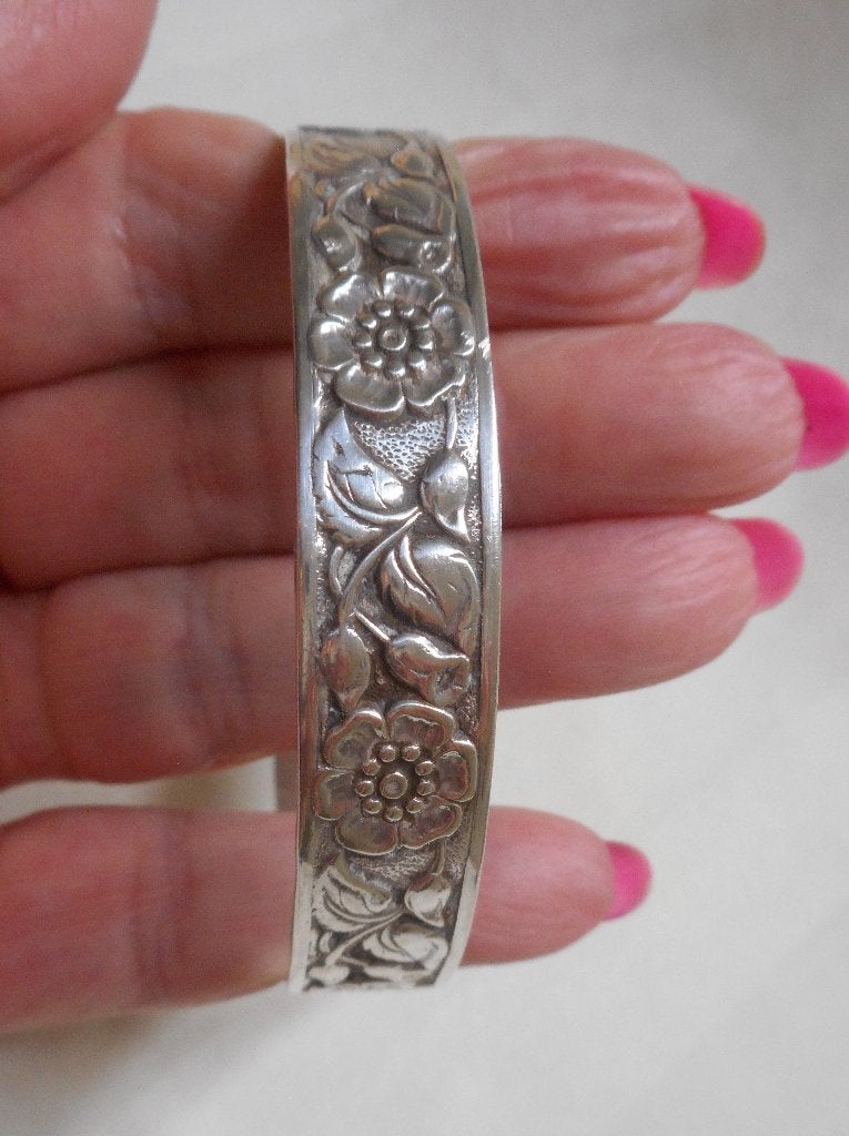 Zilveren Art Nouveau aanschuif armband nr.1548, Sieraden, Tassen en Uiterlijk, Antieke sieraden, Verzenden, Zilver, Armband