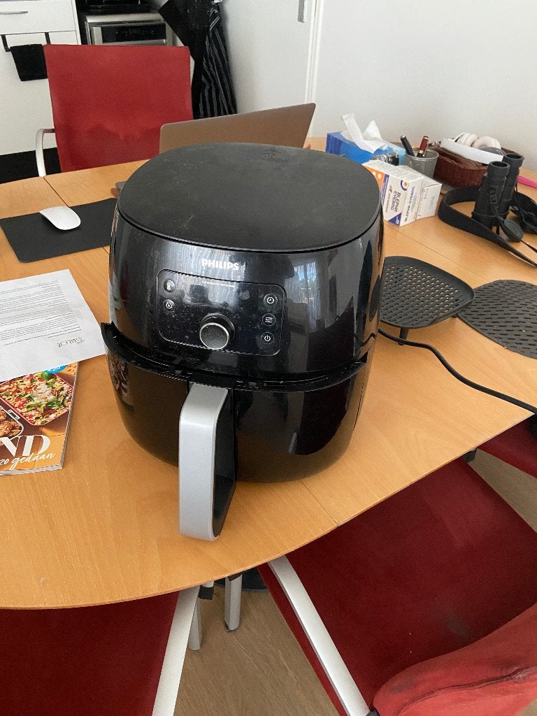 Philips Airfryer XXL HD9650 incl Grillpan & Wokbodem, Ophalen, Zo goed als nieuw, Airfryer XXL, 1000 t/m 1499 gram