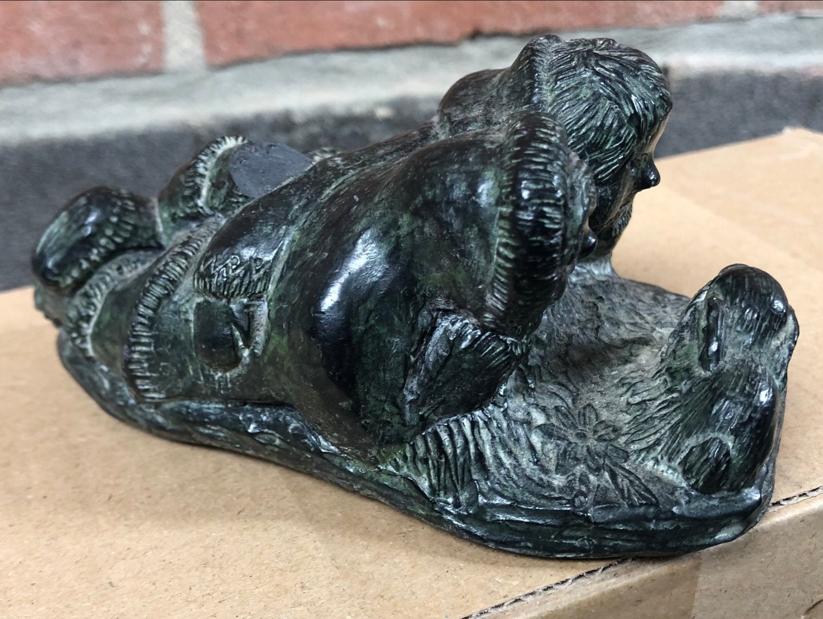 Wolf Original Canada Inuit beeldje Figuren konijn, Antiek en Kunst, Groep mensen, Minder dan 20 cm, Ophalen of Verzenden, Handgemaakt