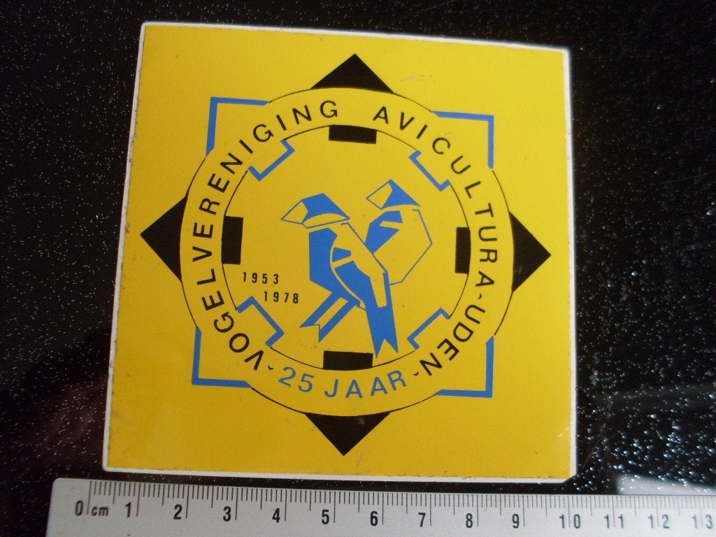 sticker vogelvereniging avicultura uden 1978, Verzenden, Zo goed als nieuw, Bedrijf of Vereniging
