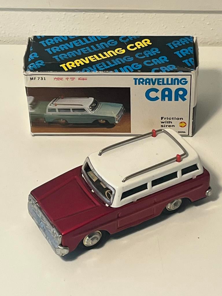 Blikken speelgoed auto Travelling Car MF 731 Friction + doos, Verzenden