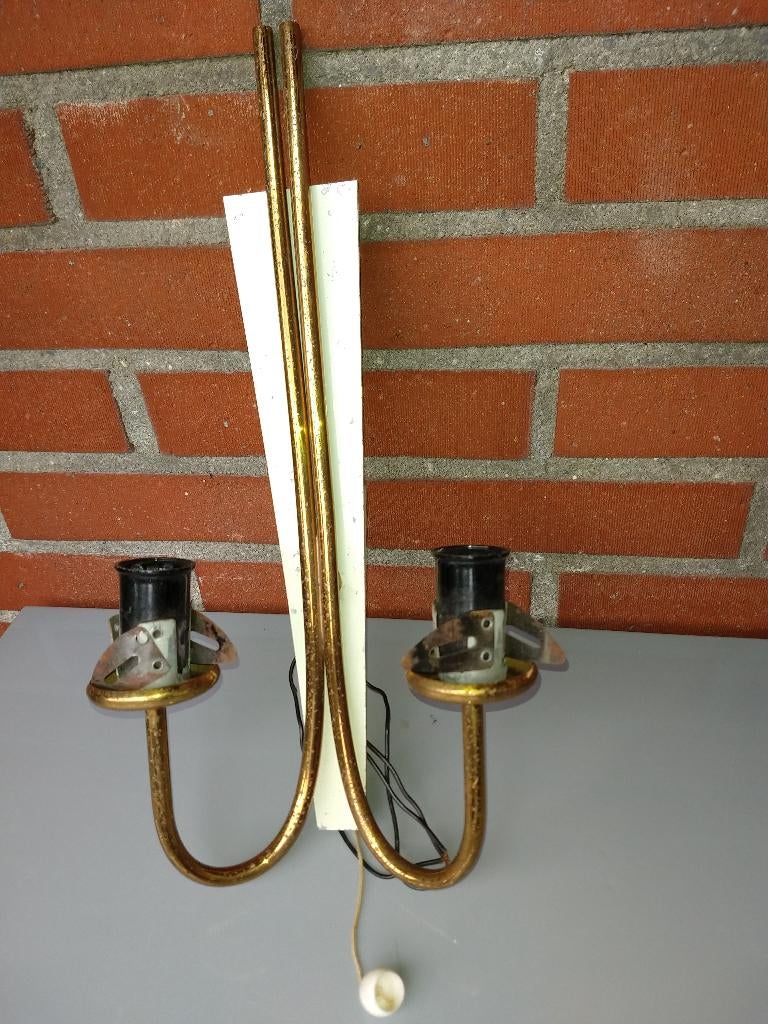 Vintage  armatuur -wandlamp - origineel jaren 50 (opknapper), Ophalen of Verzenden, Gebruikt, Overige materialen, Vintage  fifties   design