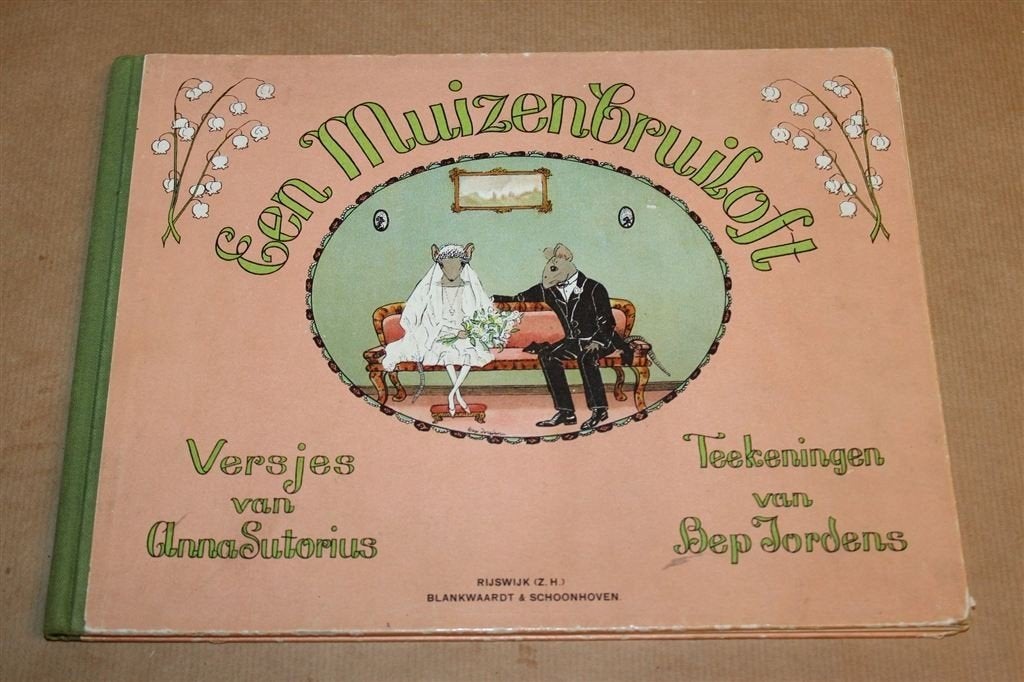 Een Muizenbruiloft — Bep Jordens, Prentenboek Vintage 1929, Boeken, Ophalen of Verzenden, Gelezen