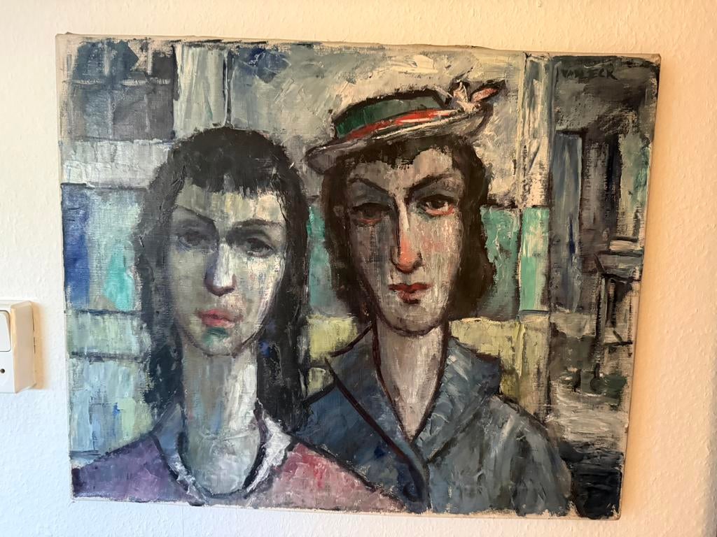 Modern doek. Vlot geschilderd. Van Eck. Schade, Antiek en Kunst, Ophalen of Verzenden