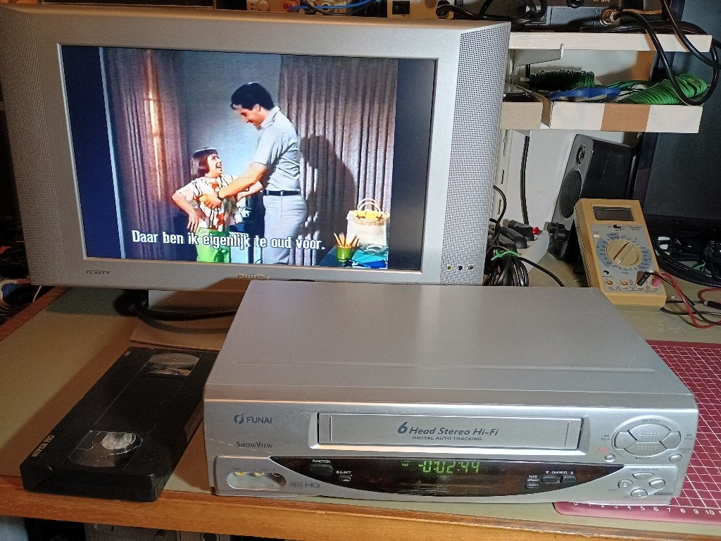 Funai 23a-660 vhs vcr speler recorder videoband video 6head, Ophalen of Verzenden, Gebruikt, VHS-speler of -recorder