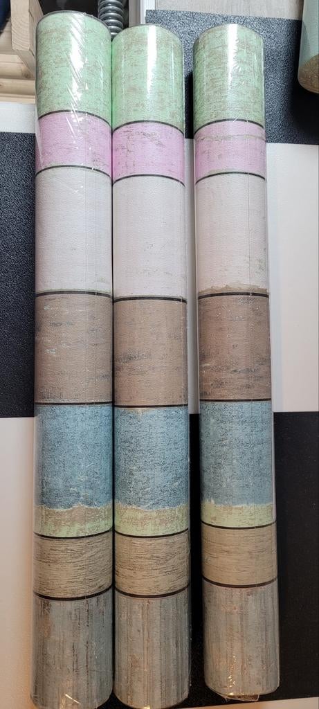 Tint 'Fenna' Behang - WOW! Vliesbehang, Ophalen, Minder dan 10 m², Wit, Modern, Speels, Houtlook