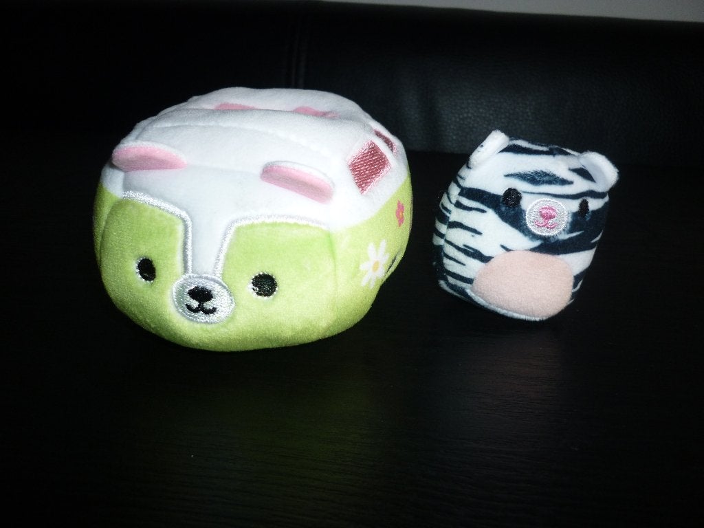 Squishmallow busje / hippiebus groen / micromallows, Overige typen, Ophalen of Verzenden, Zo goed als nieuw, Meerkleurig