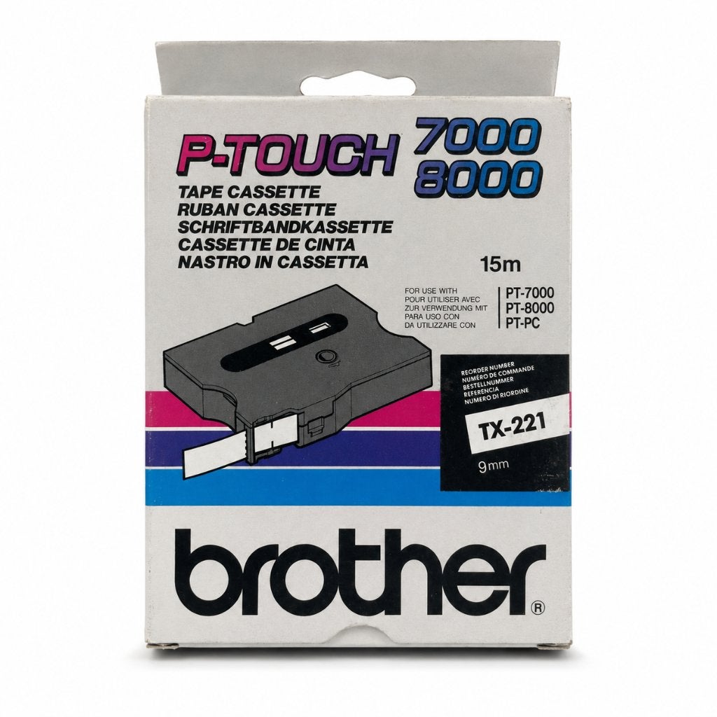 Brother P-Touch TX-221 Tape Cassette 9 mm – 15 Meter, ., Nieuw, Ophalen of Verzenden, .