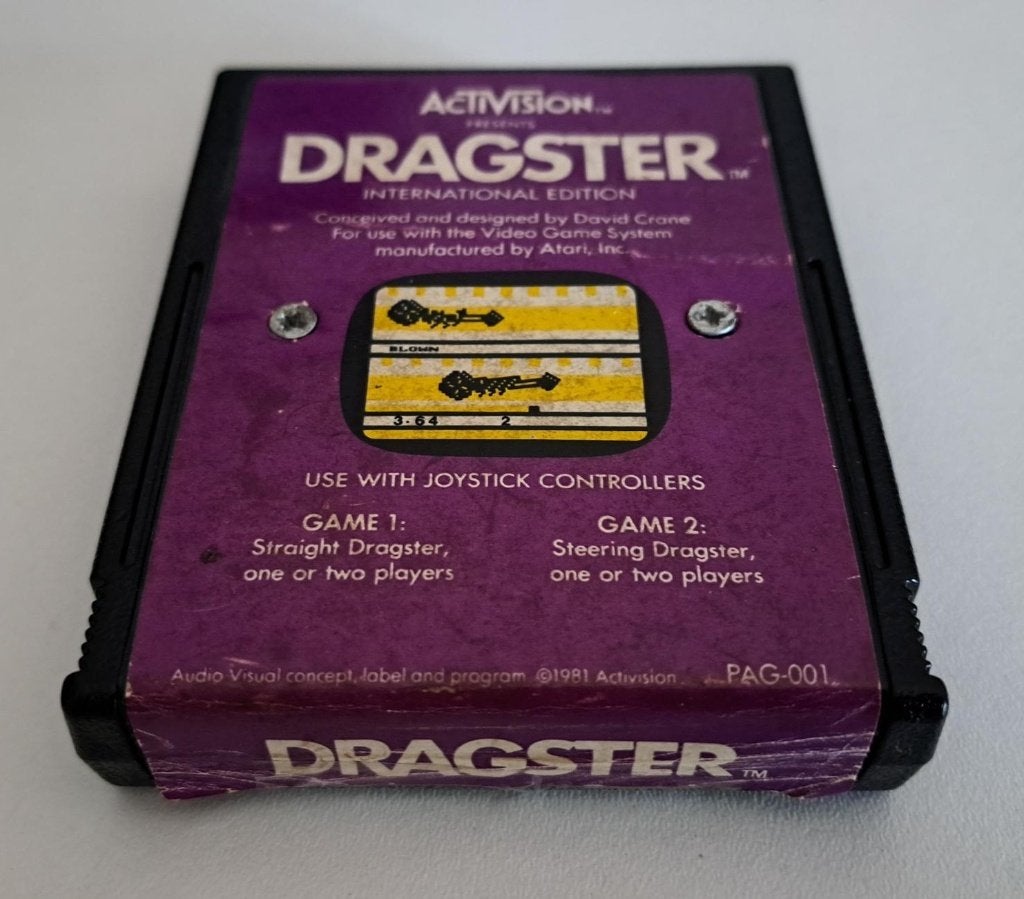 Atari 2600 - dragster, Spelcomputers en Games, Avontuur en Actie, 1 speler, Ophalen of Verzenden, Zo goed als nieuw