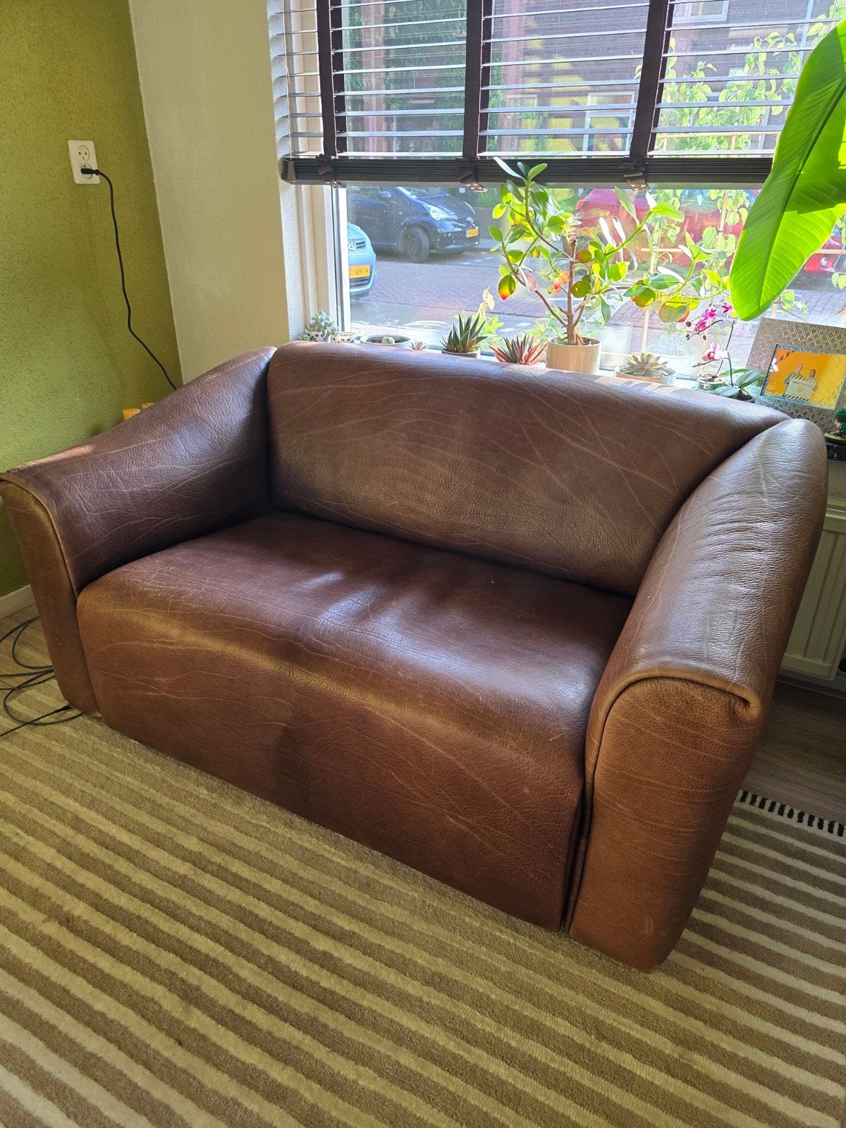 Exclusieve De Sede DS47 Buffalo Lederen Bank, Gebruikt, Design, Modern, Luxe, 150 tot 200 cm, Tweepersoons