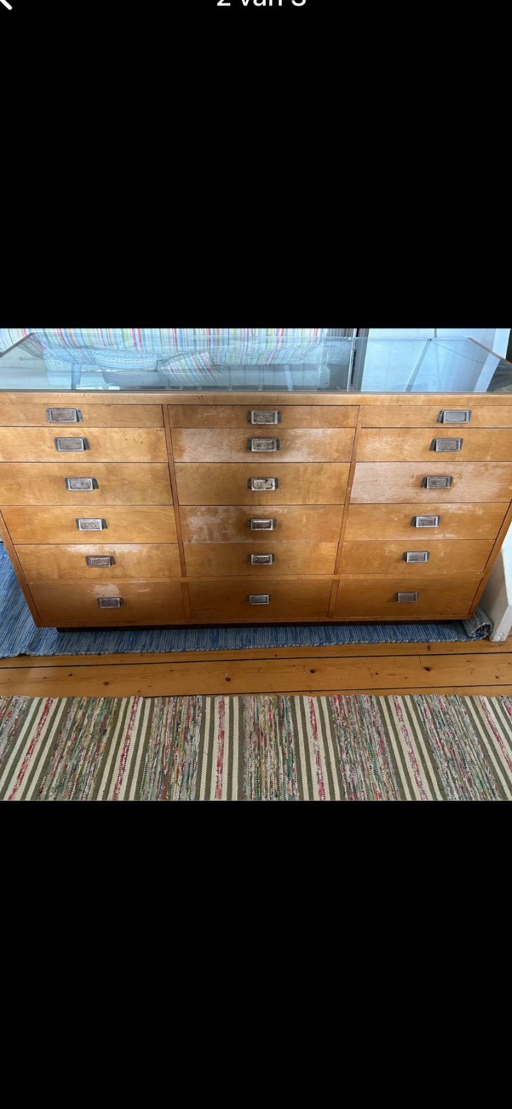 Retro winkel toonbank, Ophalen, Gebruikt, 100 tot 150 cm, Met lade(s)
