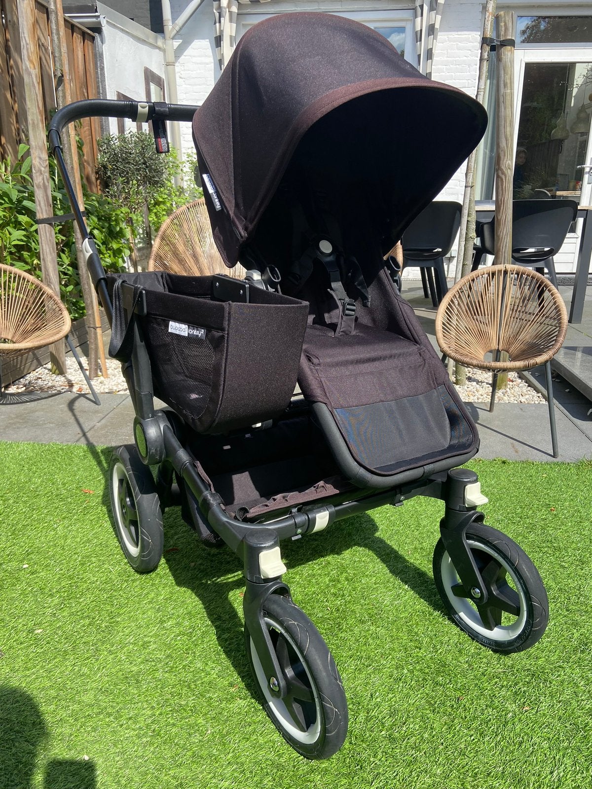 Bugaboo Donkey 2 zwart - duo wagen met accessoires, Ophalen, Gebruikt, Overige merken, Duomodel