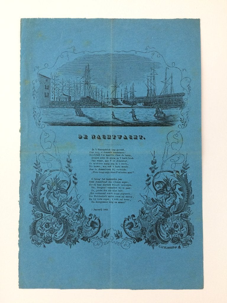 Kerstwens Amsterdam Nachtwacht 1 januari 1863, Verzenden