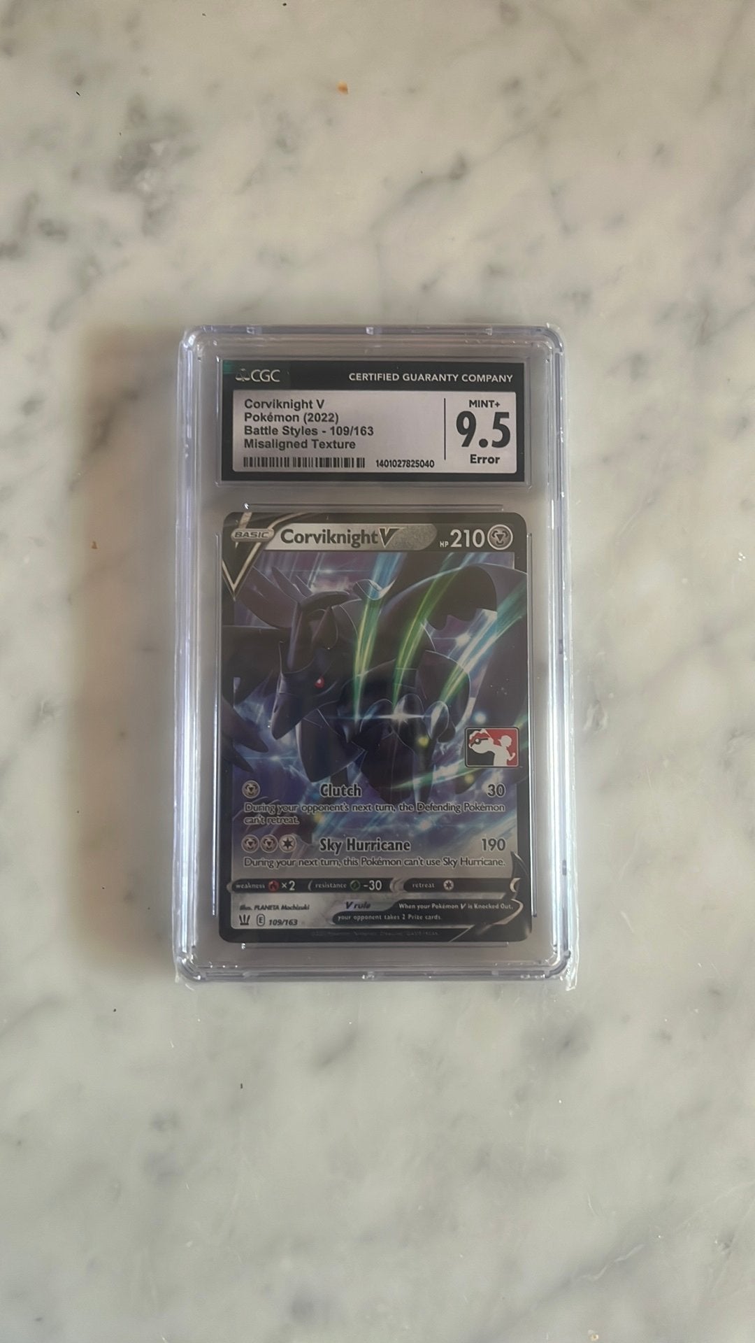 Stamped corviknight v error graded 9,5, Verzenden, Zo goed als nieuw