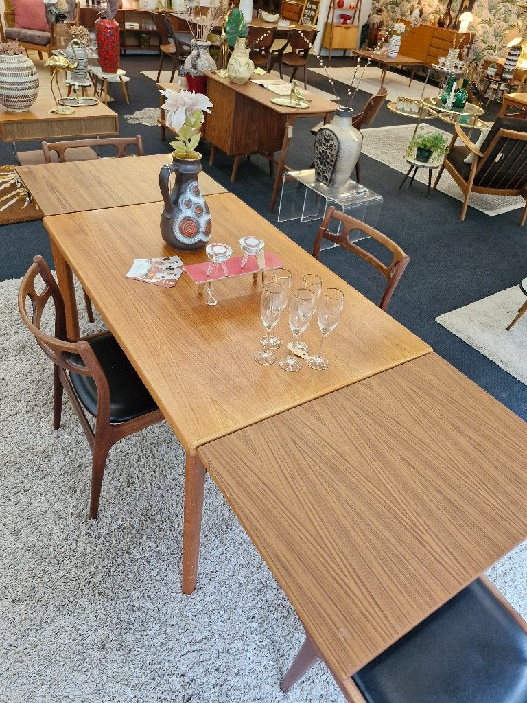 Deens design uitschuifbare eettafel – Am Møbler, Ophalen, Gebruikt, ., Vintage