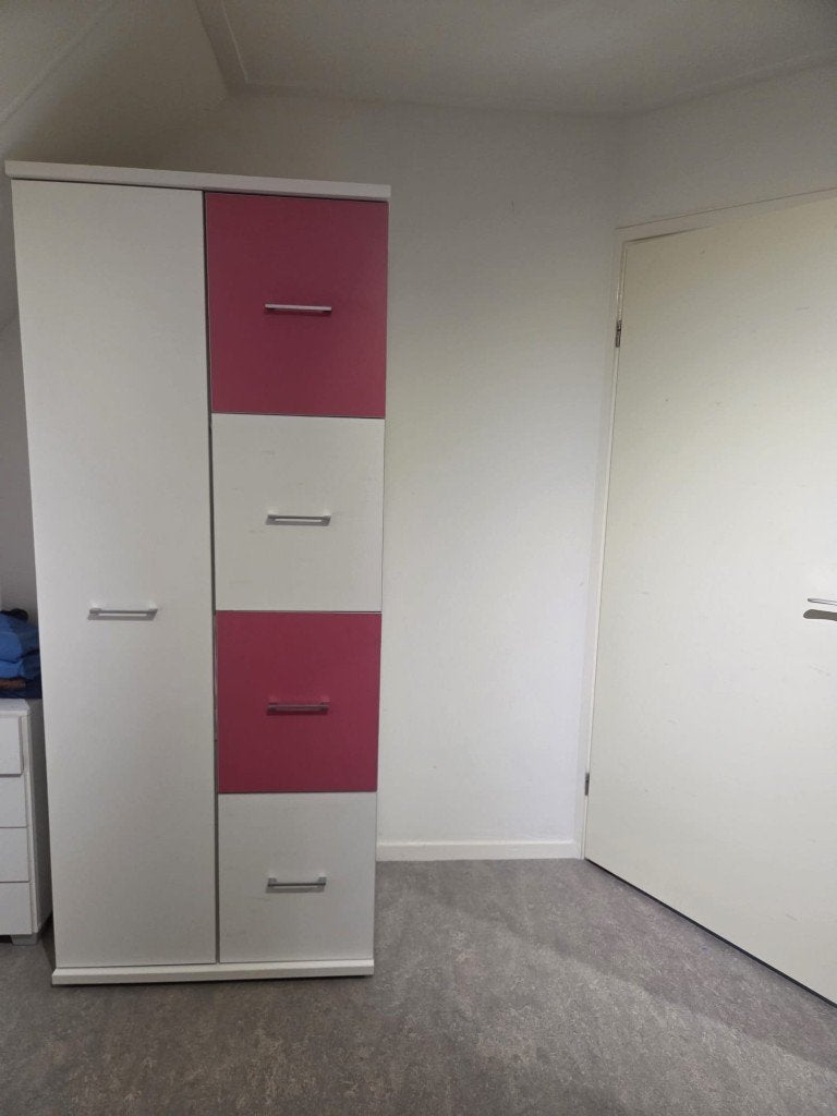 IKEA STUVA kledingkast – Wit/Roze, Ophalen, Met deur(en), Gebruikt, 50 tot 100 cm