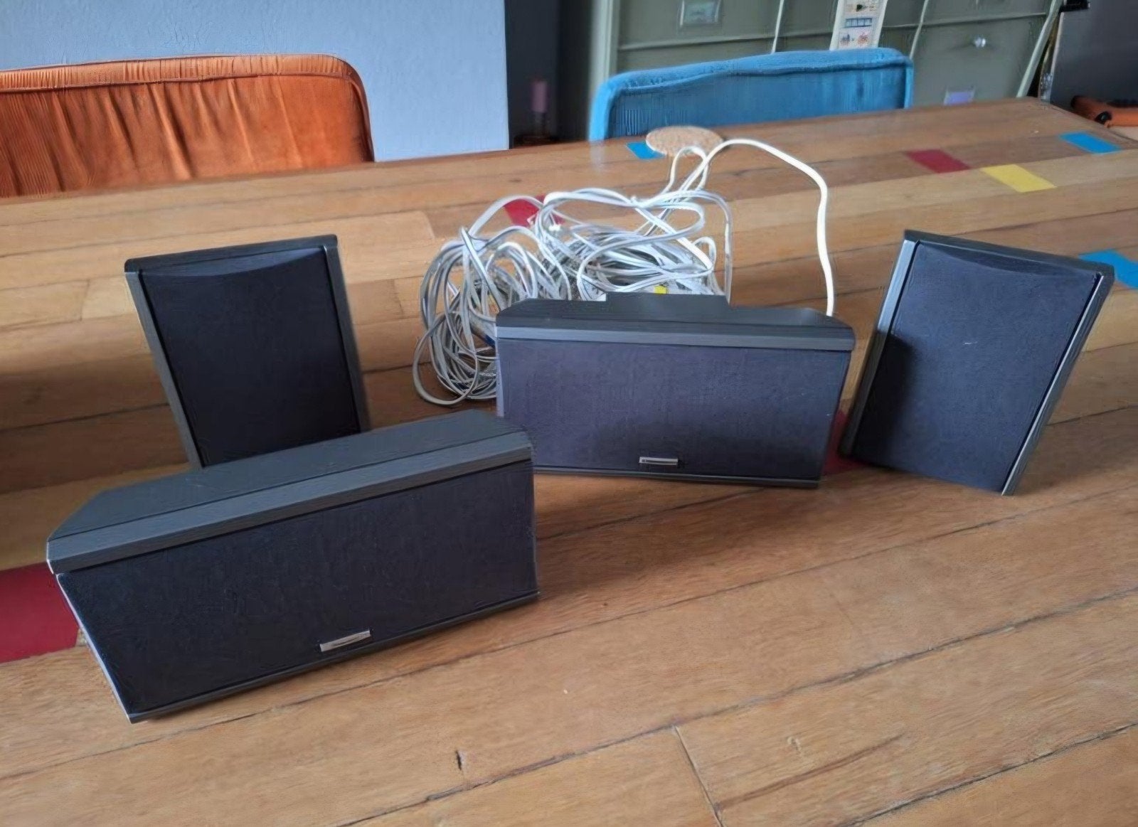 Pioneer surround speakerset – 4 speakers incl. bekabeling, Audio, Tv en Foto, Home Cinema-sets, 70 watt of meer, Ophalen of Verzenden