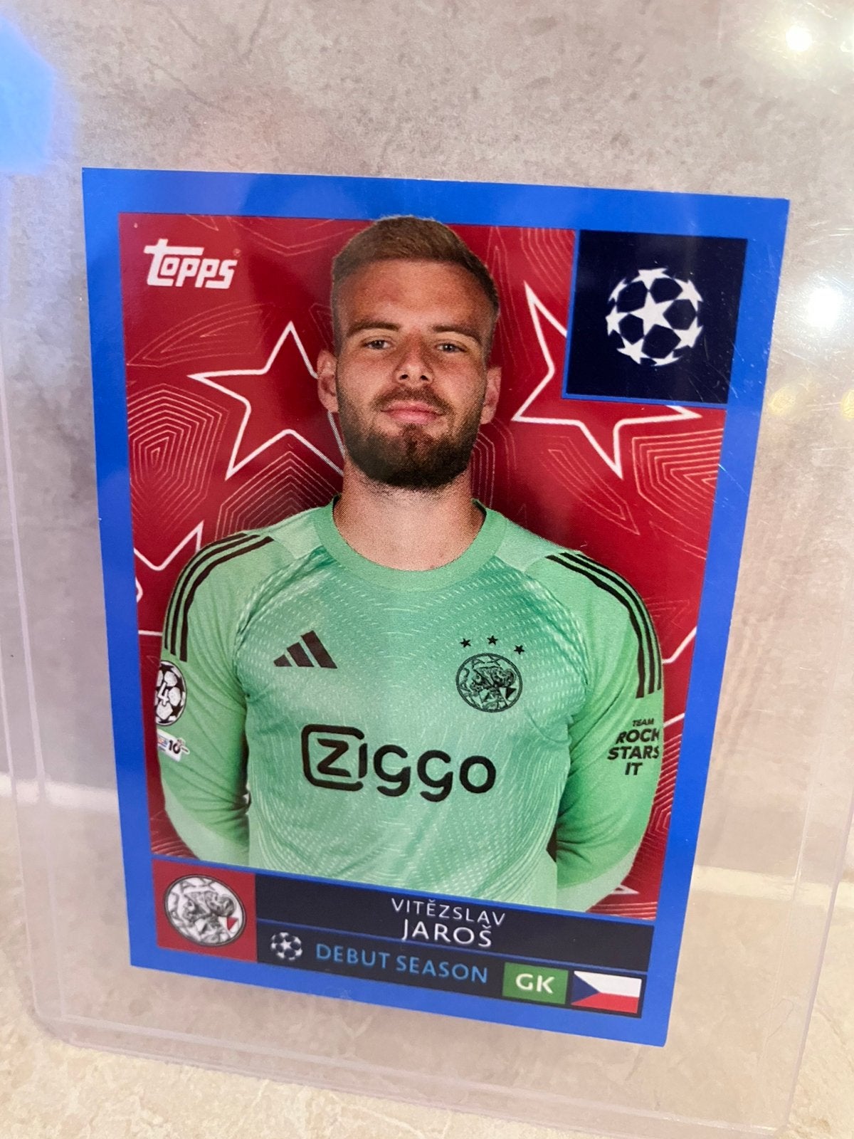Ajax Jaros Parallel - Topps Champions League 2025/2026, Ophalen of Verzenden, Zo goed als nieuw, Ajax, Poster, Plaatje of Sticker