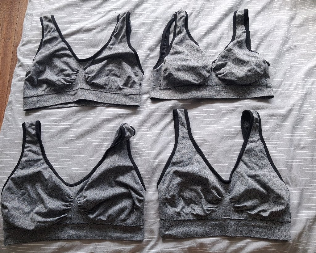 Positie ondergoed; zwangerschaps bh's en onderbroeken/boxers, Kleding | Dames, Verzenden, Maat 42/44 (L), Grijs, Gedragen