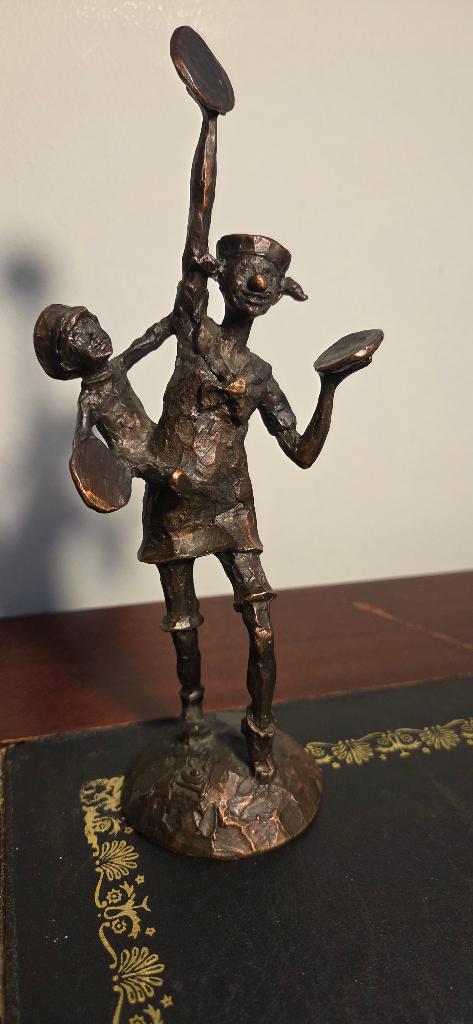 Brons beeldje CliniClowns, Antiek en Kunst, Ophalen of Verzenden