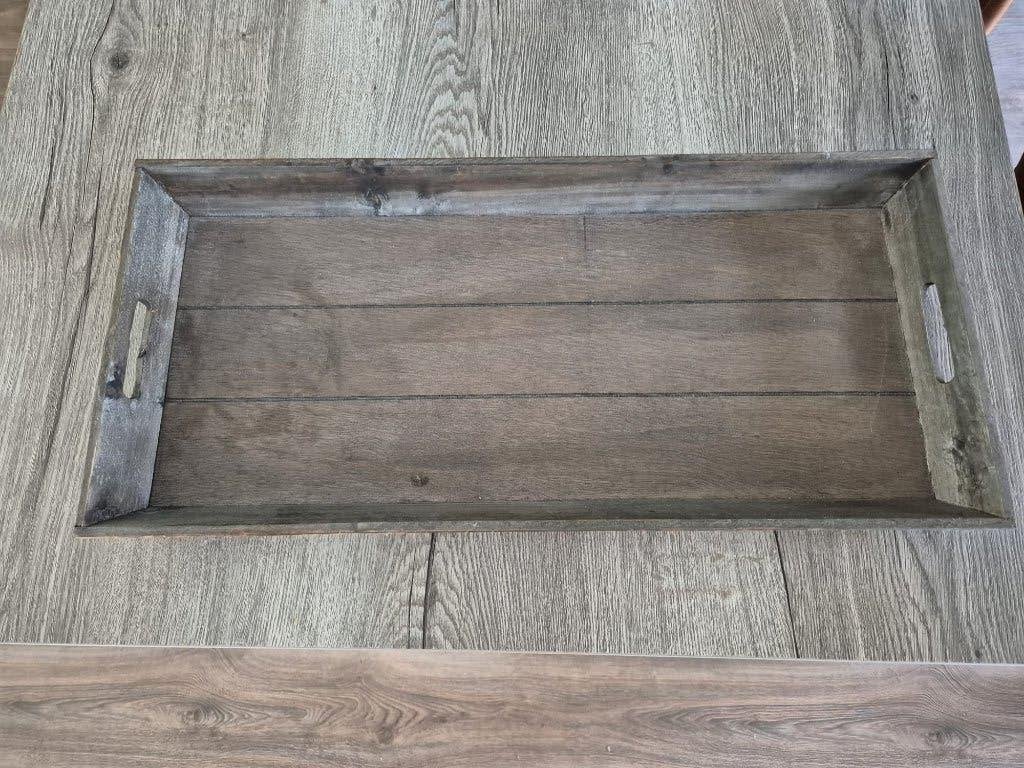 Houten Dienblad, Ophalen, Zo goed als nieuw, Rechthoekig, Hout