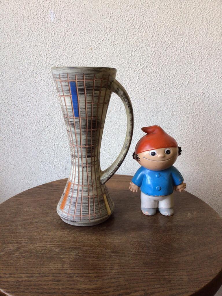 Vintage West Germany vaas, Mondriaan geïnspireerd., Ophalen of Verzenden