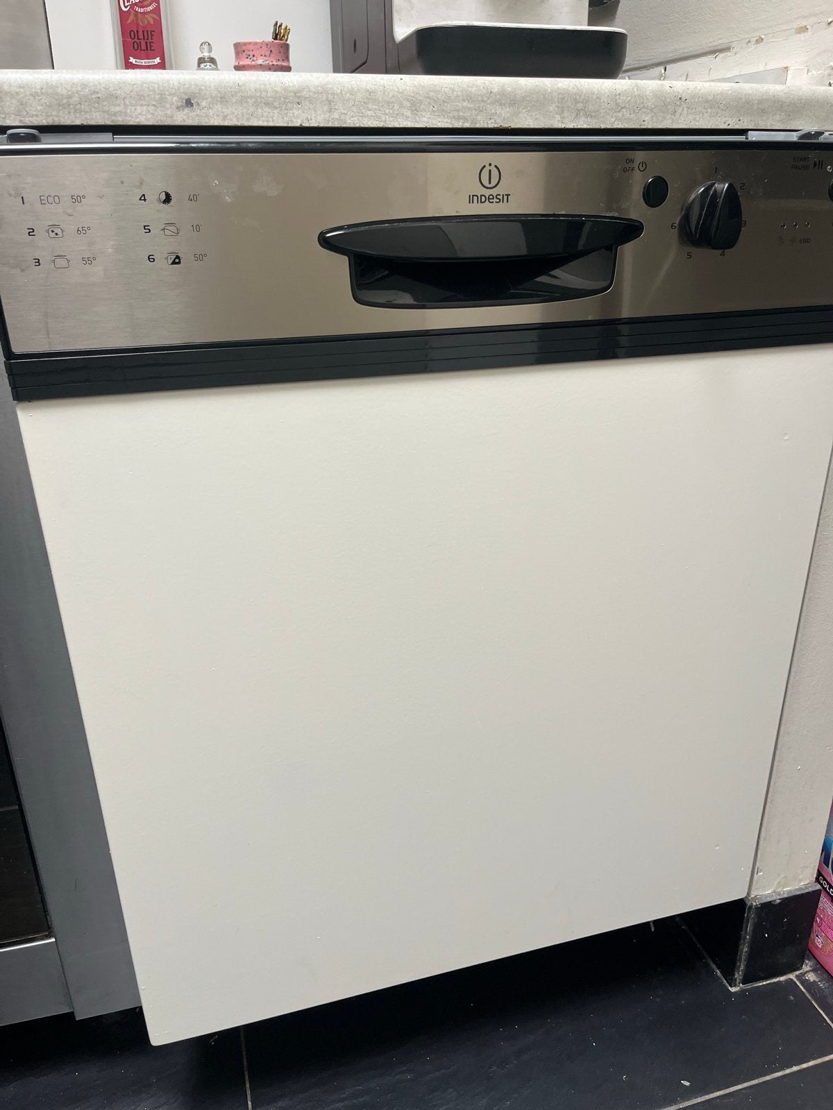 Vrijstaande Indesit Vaatwasser - Werkt Perfect!, Ophalen, Gebruikt, 60 cm of meer, Eco programma