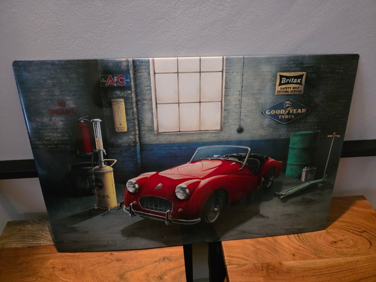 Magneetbord Triumph met diverse automagneten, Ophalen, Gebruikt, Auto's