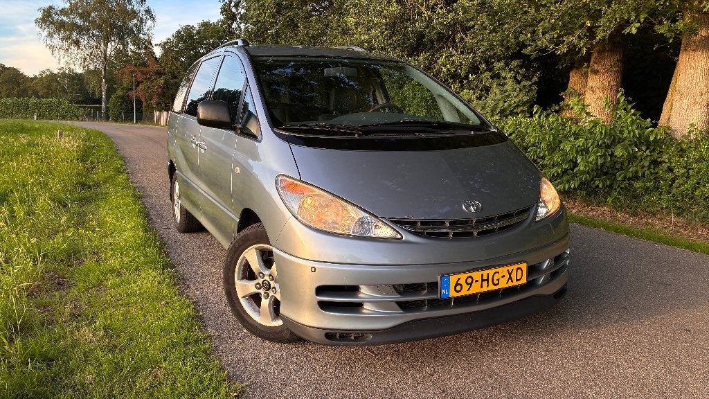 Toyota Previa 2.4 Vvt-i Linea SOL 2001 Zilver grijs metallic, Voorwielaandrijving, Stof, Handgeschakeld, Grijs