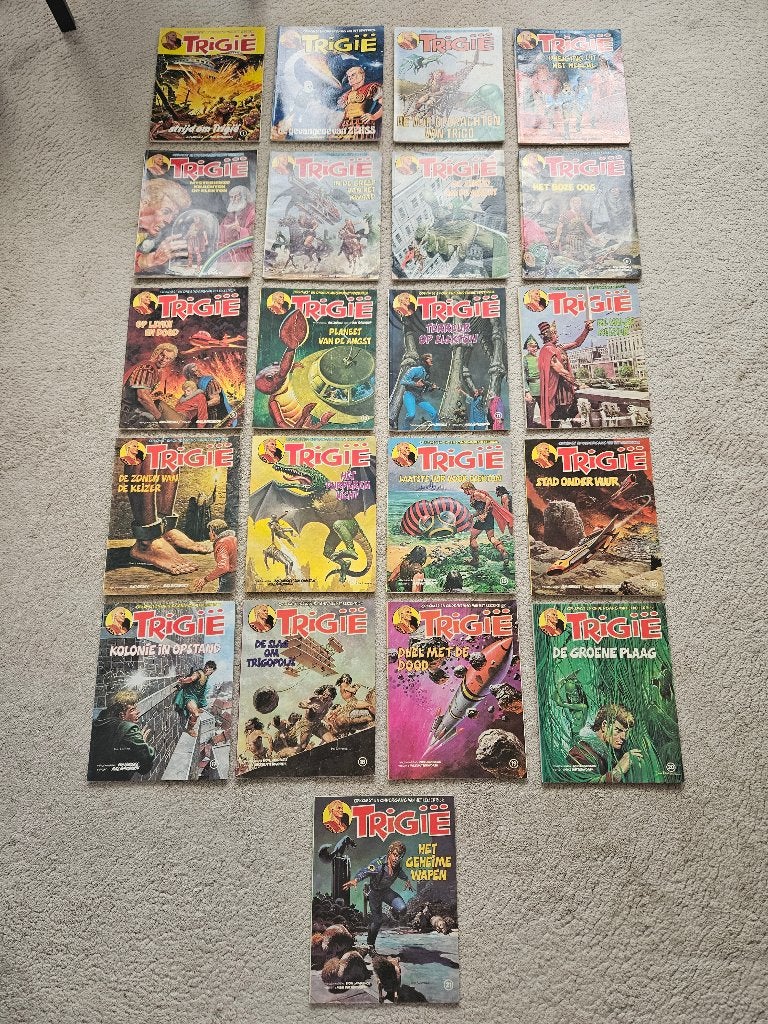 Trigië, Eén stripboek, Ophalen of Verzenden, Gelezen, Don Lawrence
