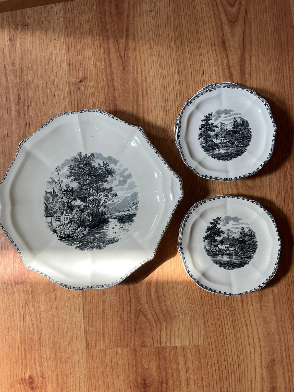 Societe Ceramique Landschap Zwart, Antiek en Kunst, Ophalen