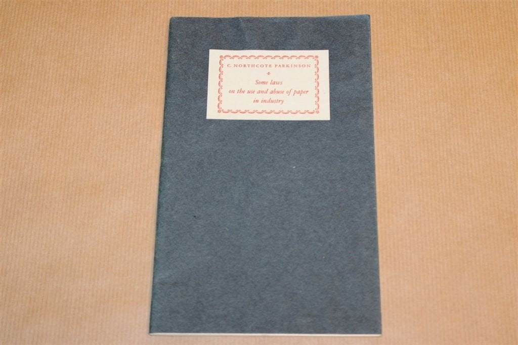Papiergebruik in de Industrie — Parkinson — Rede [EN], Ophalen of Verzenden, Gelezen