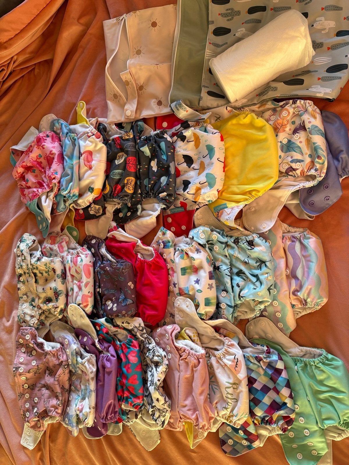 Grote set wasbare luiers (24x) met accessoires, Ophalen, Gebruikt, Jongetje of Meisje