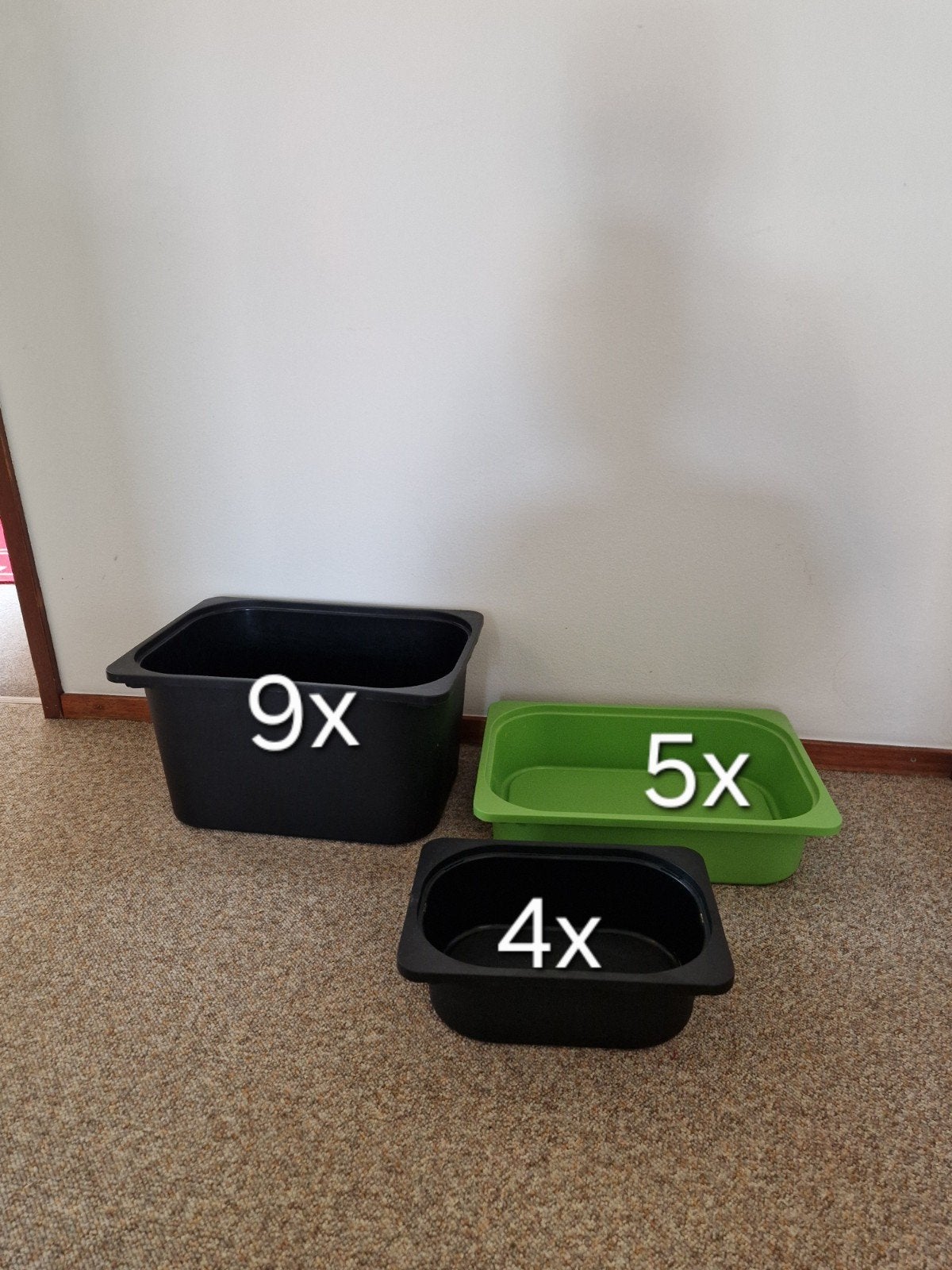 Ikea trofast bakken, Ophalen, Kunststof, Rond, Minder dan 40 cm