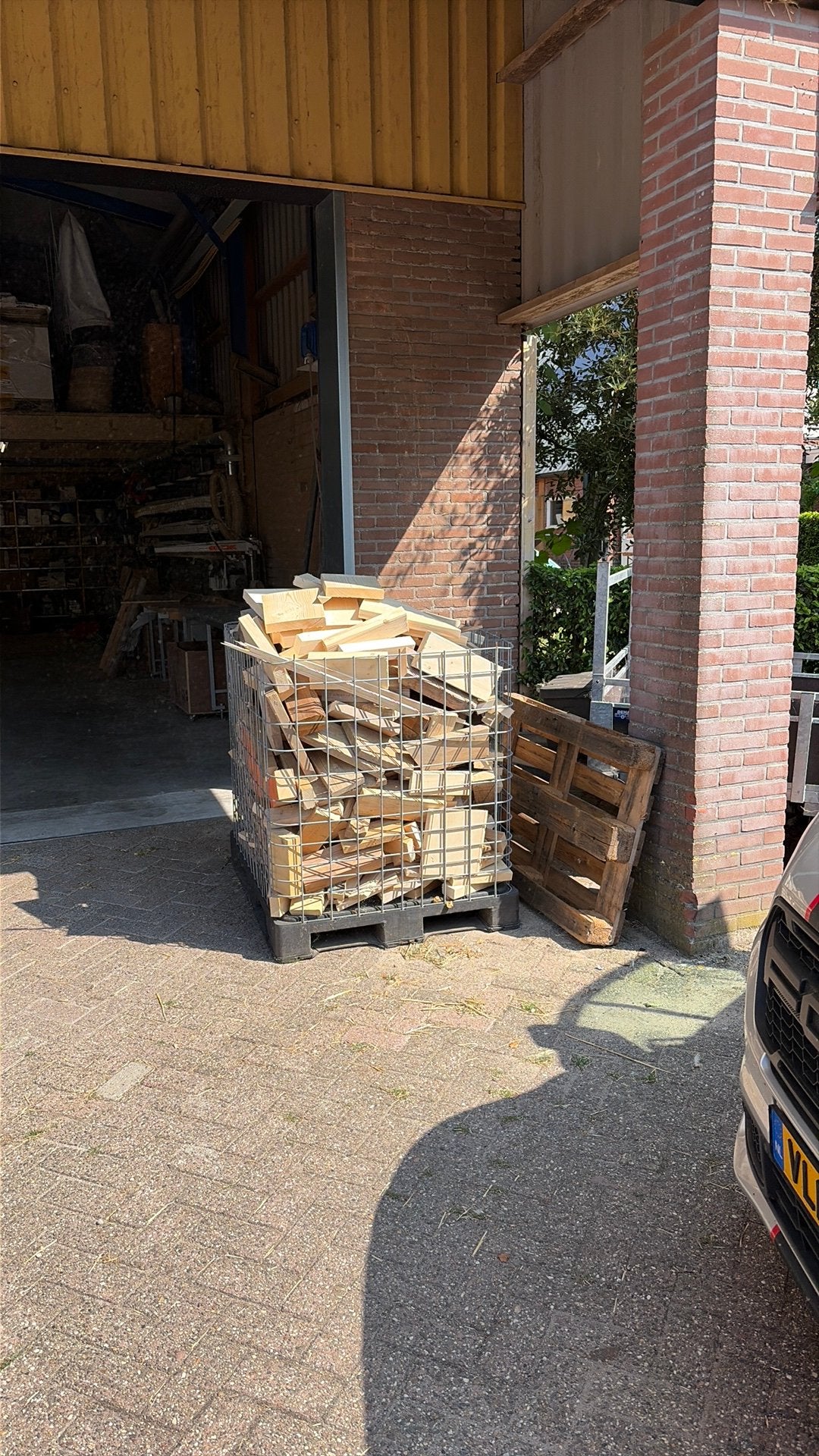 Vuren kachelhout 1m3 excl bak, Tuin en Terras, Haardhout, Minder dan 3 m³, Ophalen
