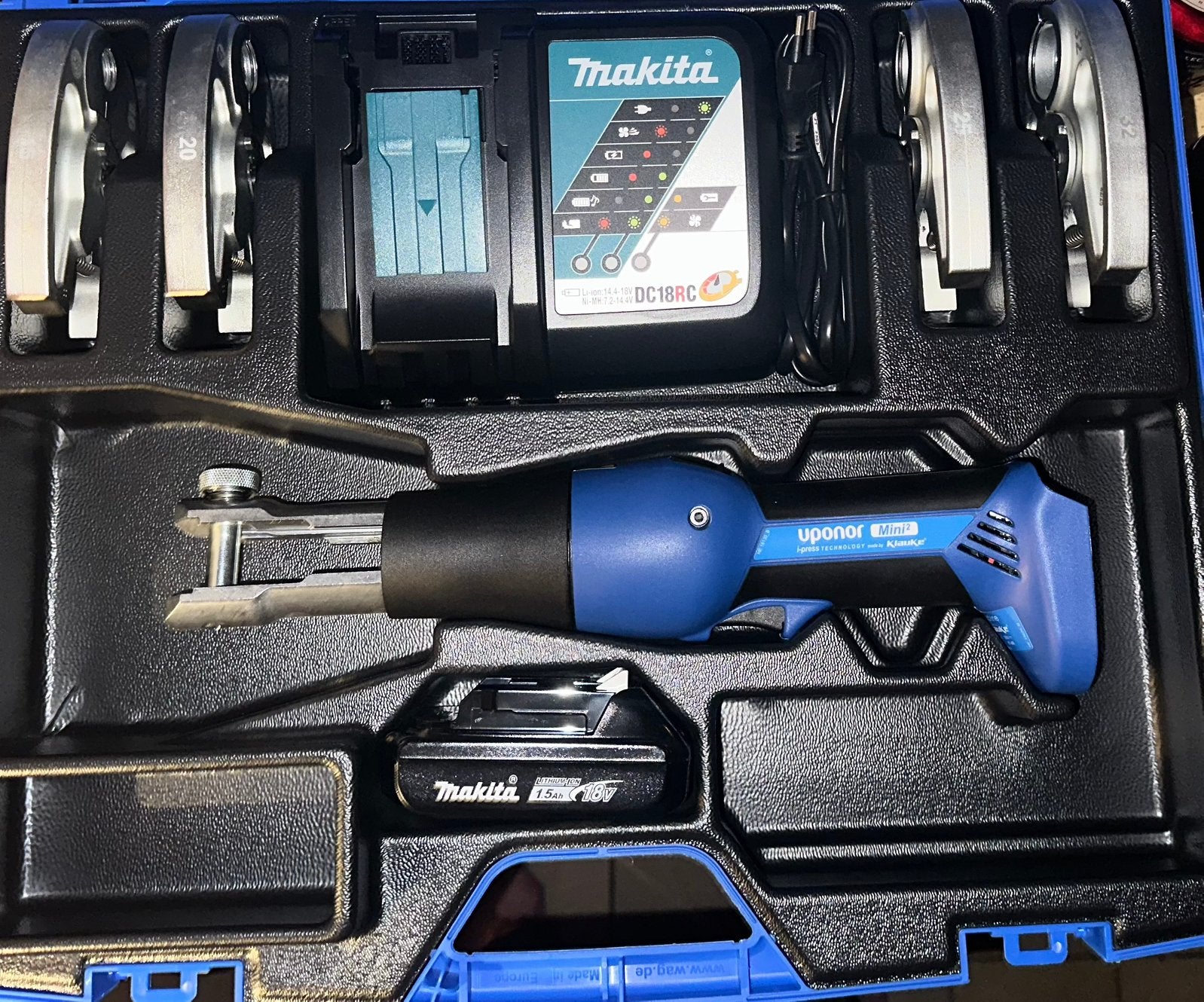 Uponor Mini2 persmachine met persbekken 16-20-25-32 nieuw, Ophalen of Verzenden, Nieuw