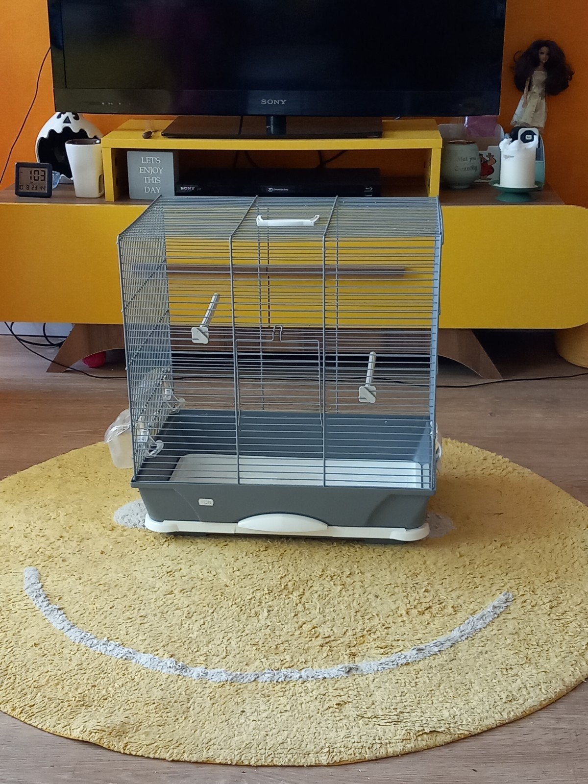 vrij nieuwe vogelkooi grijs Savic, Ophalen, Gebruikt
