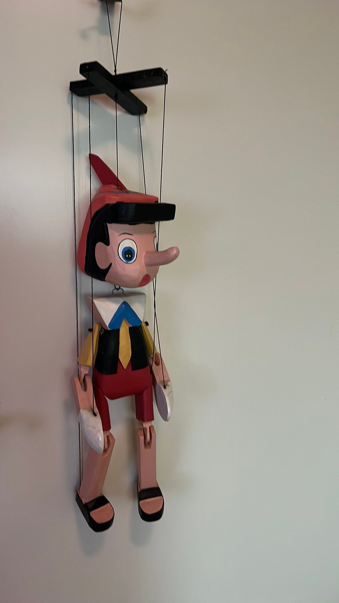 Pinokkio marionet pop 60 cm lang, Ophalen, Overige figuren, Zo goed als nieuw, Beeldje of Figuurtje