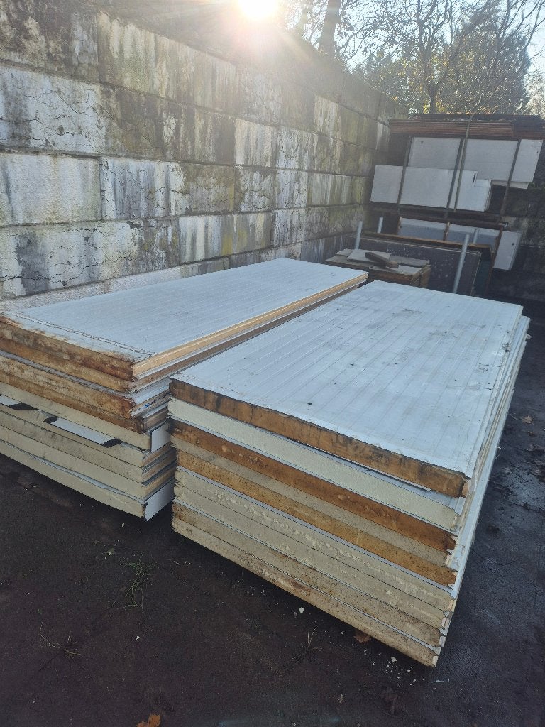 Sandwichpanelen/tussenwanden met PIR isolatie 8 cm dik, Ophalen, Overige materialen, Gebruikt, Overige kleuren