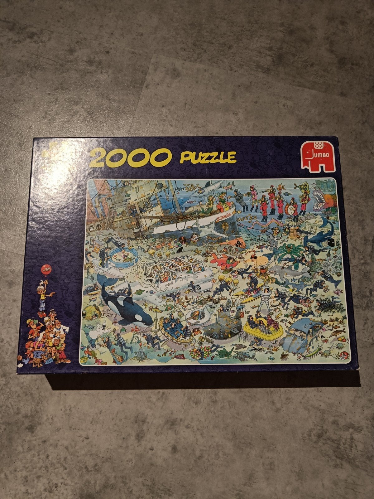 Jan van Haasteren - Pret onder water - 2000 stukjes, Ophalen of Verzenden, Meer dan 1500 stukjes, Zo goed als nieuw, Legpuzzel