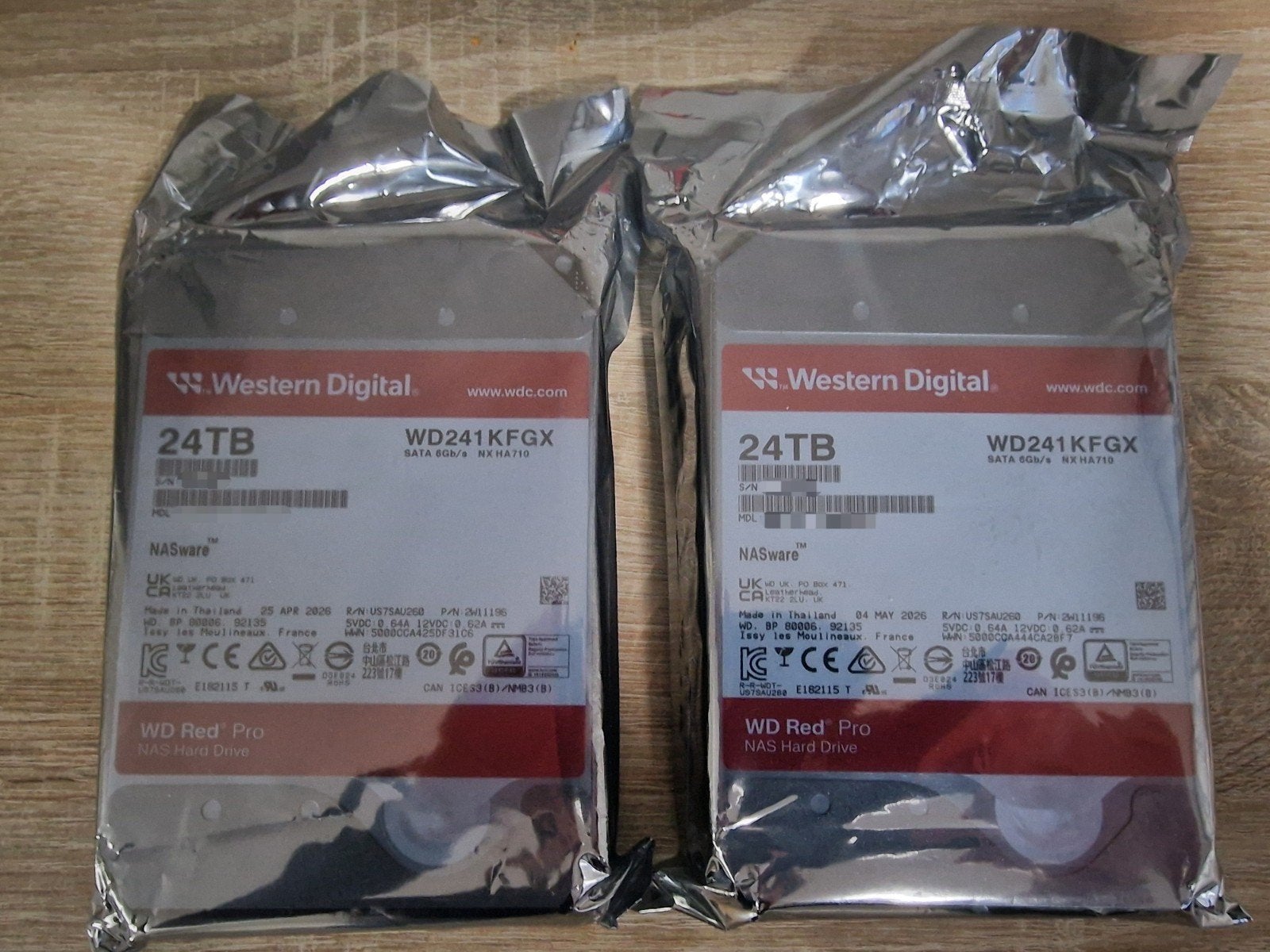 WD Red Pro 24TB NAS Hard Drive - Nieuw en Ongeopend, Intern, HDD, Nieuw, 24TB