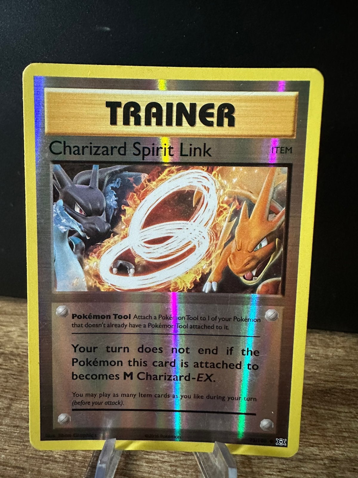 Pokemon xy evolutions charizard spirit link reverse holo 75, Ophalen of Verzenden, Zo goed als nieuw