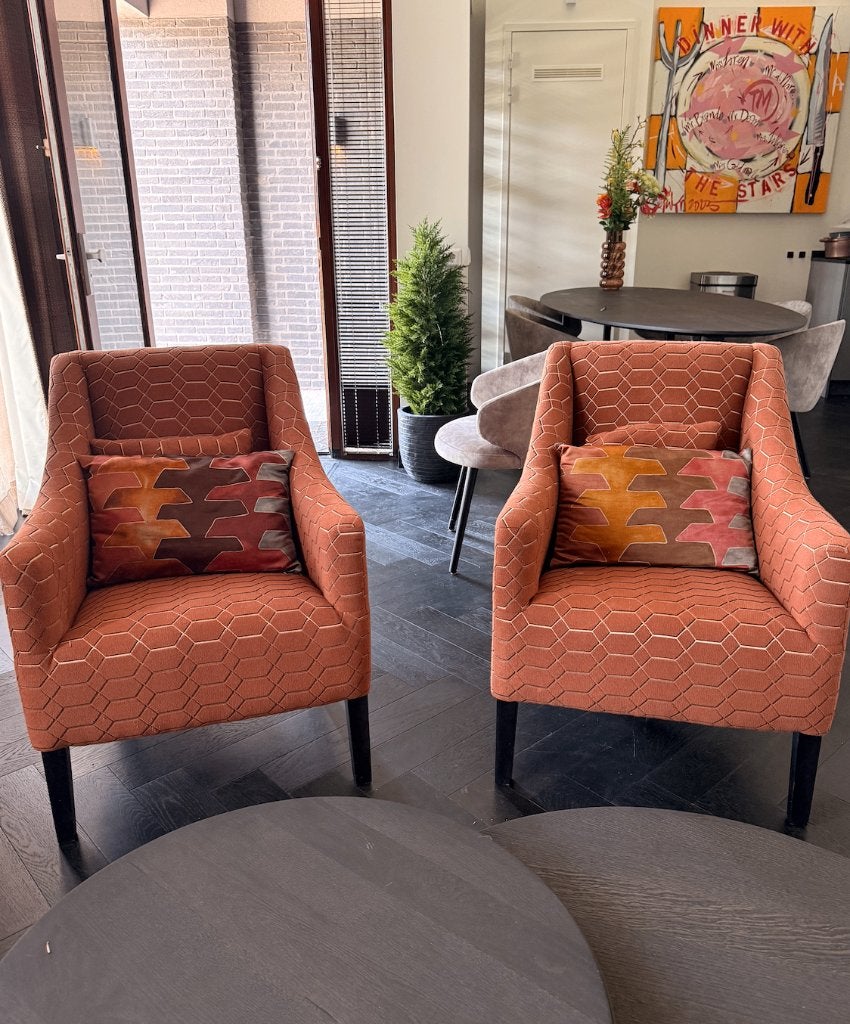Fauteuils, Huis en Inrichting, Fauteuils, Ophalen, 75 tot 100 cm, Zo goed als nieuw, Stof
