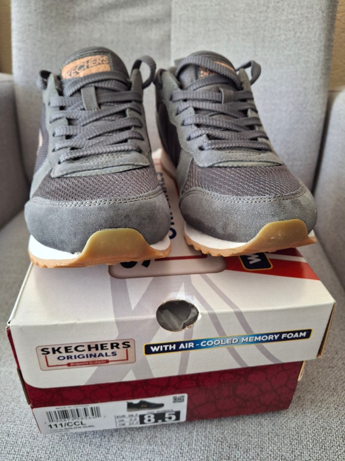 Skechers dames Og 85 Goldn GurlSneakers,Charcoal, maat 38,5, Skechers, Ophalen of Verzenden, Grijs, Sneakers of Gympen