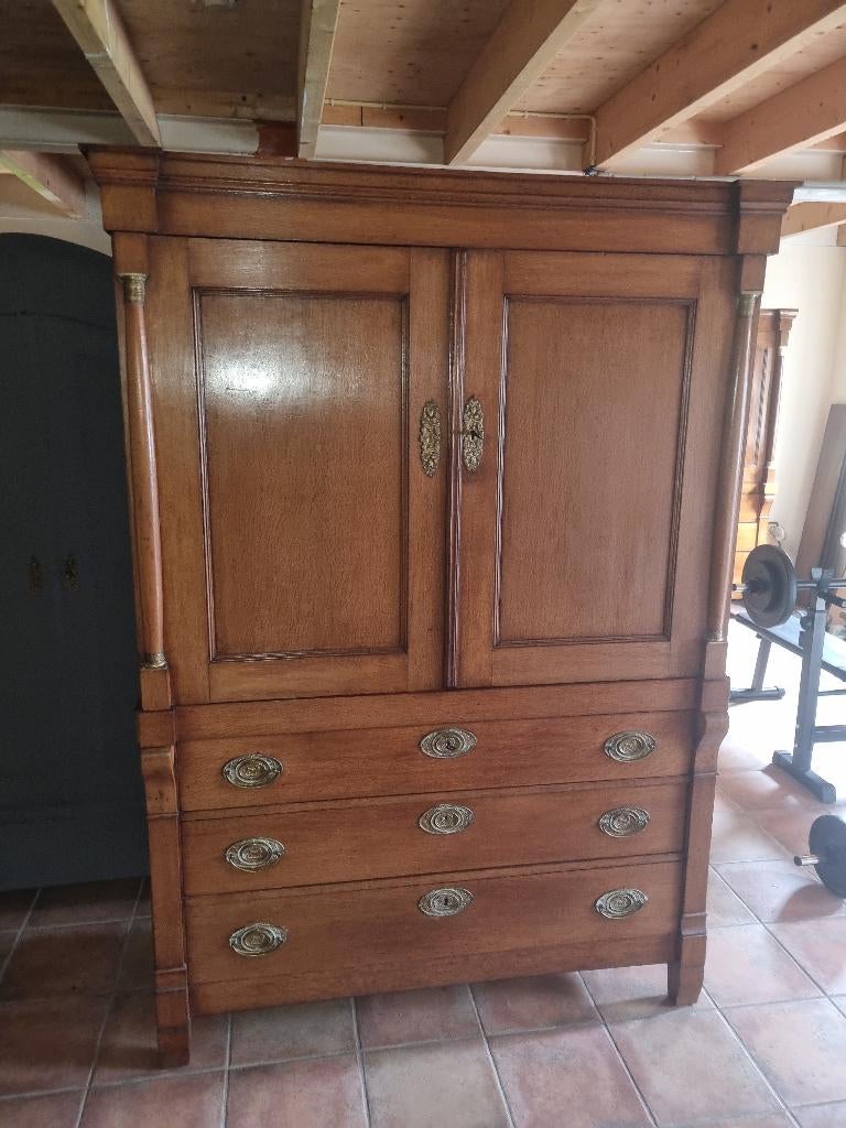 Prachtig Klein Antiek Eiken Empire Kabinet 197x140x50