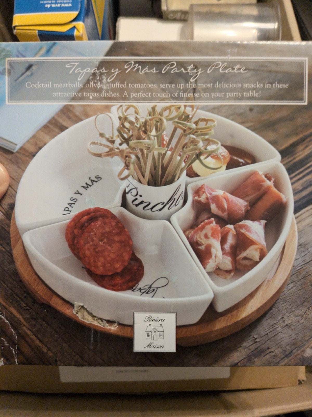 Riviera Maison Tapas y Más Party Plate - Nieuw in doos, Overige merken, Keramiek, Nieuw, Ophalen of Verzenden