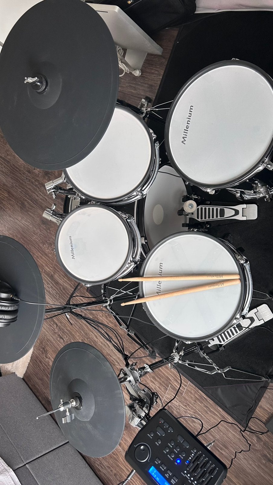 Millenium MPS-750X Pro Mesh Bundle, full electronic drumset, Ophalen, Zo goed als nieuw, Overige merken