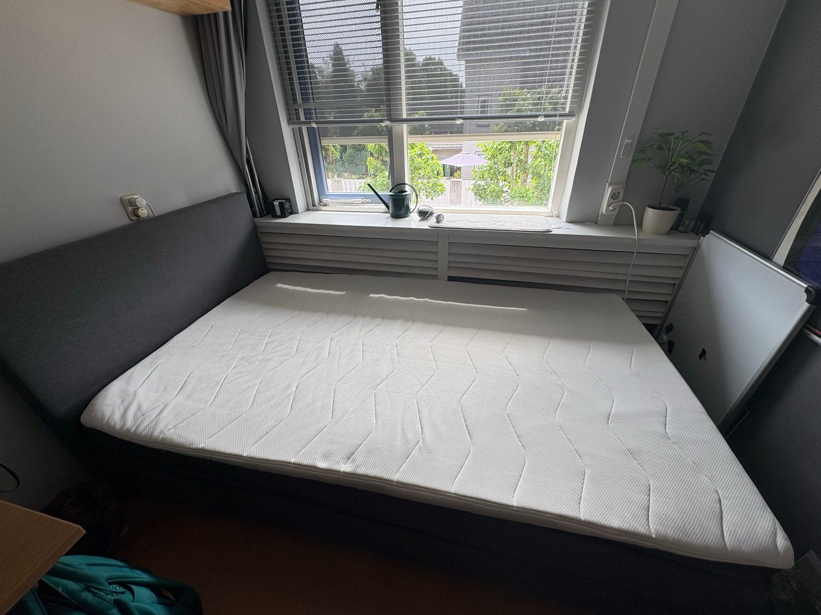 Boxspring Twijfelaar 120x200 met matras en topper, Huis en Inrichting, Ophalen, Gebruikt, Twijfelaar, 120 cm