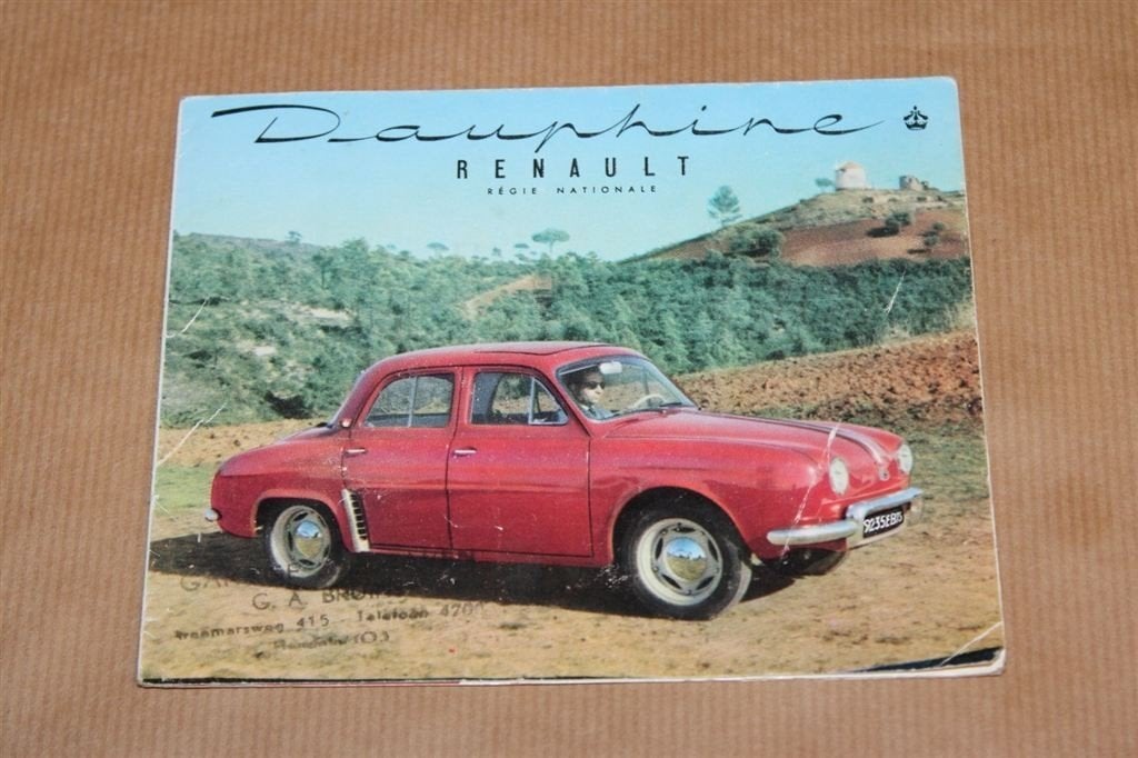 Zeldzame brochure - Renault Dauphine - 1958 !!, Ophalen of Verzenden, Zo goed als nieuw, Renault